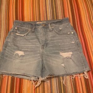 Madewell light blue shorts